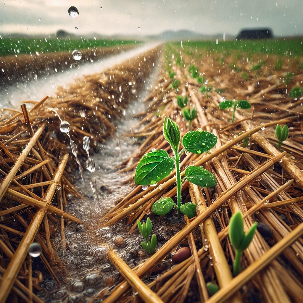 Ajustar la siembra al ciclo de lluvias optimiza la humedad y el crecimiento de las leguminosas. (Foto: OpenAI 2025)